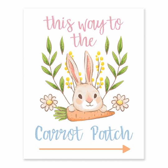 This Way To Carrot Patch 8&#x22; x 10&#x22; Tabletop Canvas